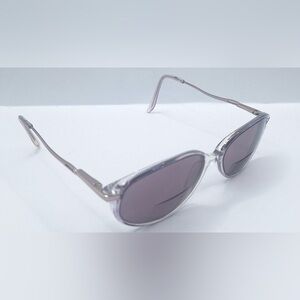 Jillian Gunmetal Oval Sunglasses Frames Only